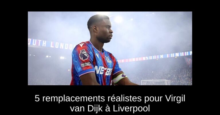 5 remplacements réalistes pour Virgil van Dijk à Liverpool