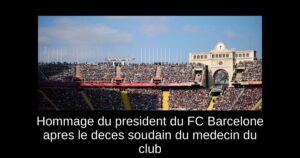 Hommage du president du FC Barcelone apres le deces soudain du medecin du club
