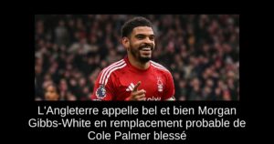 L&rsquo;Angleterre appelle bel et bien Morgan Gibbs-White en remplacement probable de Cole Palmer blessé