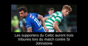 Les supporters du Celtic auront trois tribunes lors du match contre St Johnstone