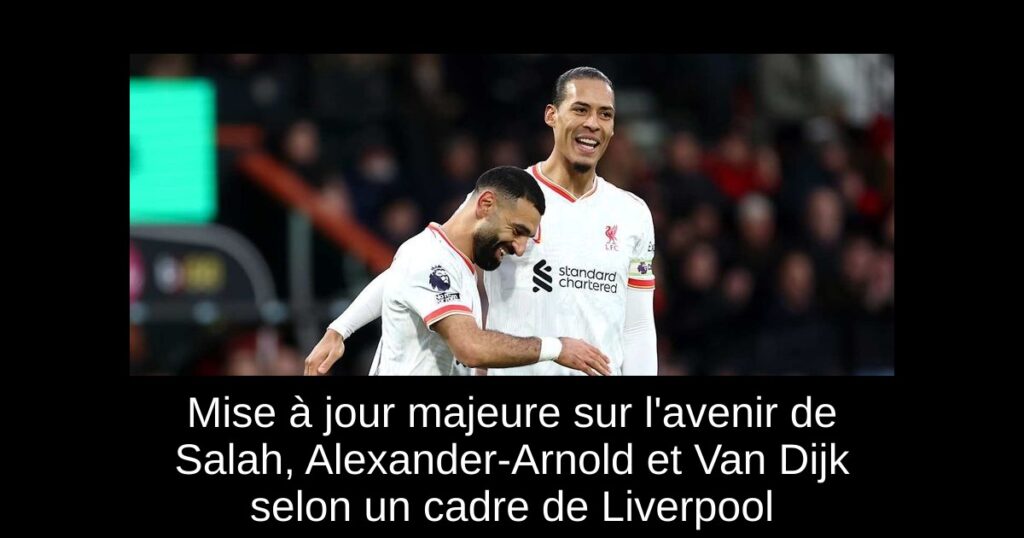 Mise à jour majeure sur l'avenir de Salah, Alexander-Arnold et Van Dijk selon un cadre de Liverpool