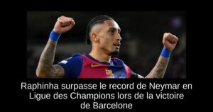 Raphinha surpasse le record de Neymar en Ligue des Champions lors de la victoire de Barcelone