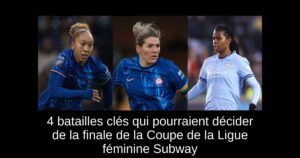 4 batailles clés qui pourraient décider de la finale de la Coupe de la Ligue féminine Subway
