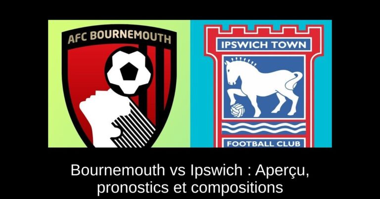 Bournemouth vs Ipswich : Aperçu, pronostics et compositions