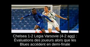 Chelsea 1-2 Legia Varsovie (4-2 agg) : Évaluations des joueurs alors que les Blues accèdent en demi-finale