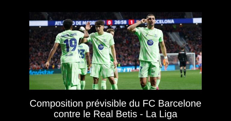 Composition prévisible du FC Barcelone contre le Real Betis - La Liga