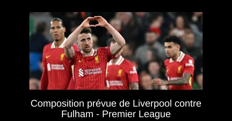 Composition prévue de Liverpool contre Fulham - Premier League