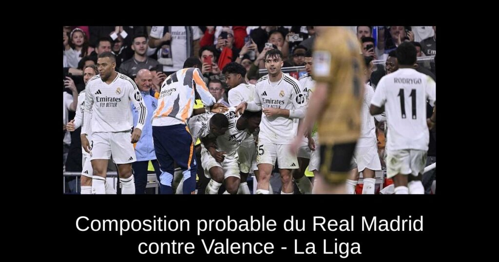 Composition probable du Real Madrid contre Valence - La Liga