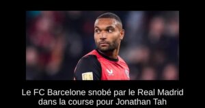 Le FC Barcelone snobé par le Real Madrid dans la course pour Jonathan Tah
