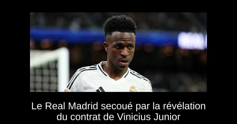 Le Real Madrid secoué par la révélation du contrat de Vinicius Junior