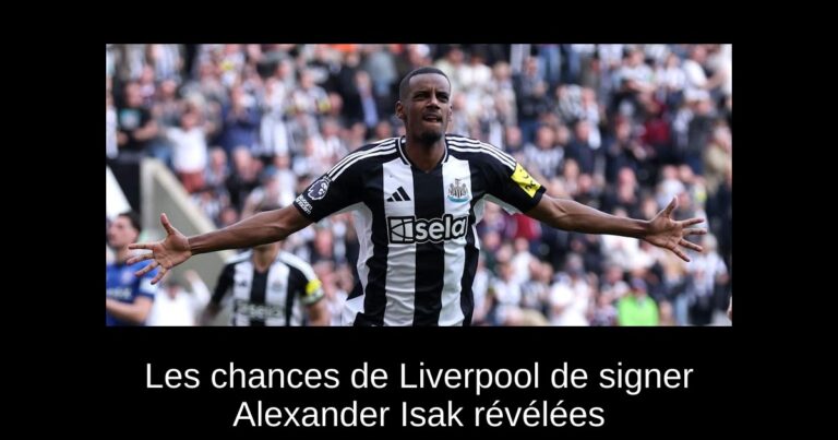 Les chances de Liverpool de signer Alexander Isak révélées