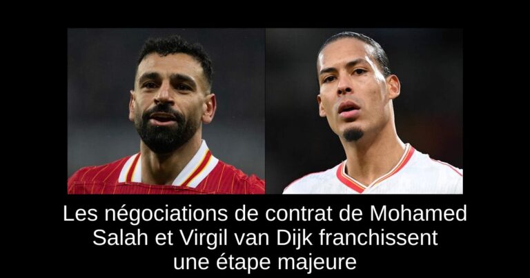 Les négociations de contrat de Mohamed Salah et Virgil van Dijk franchissent une étape majeure