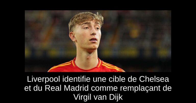 Liverpool identifie une cible de Chelsea et du Real Madrid comme remplaçant de Virgil van Dijk