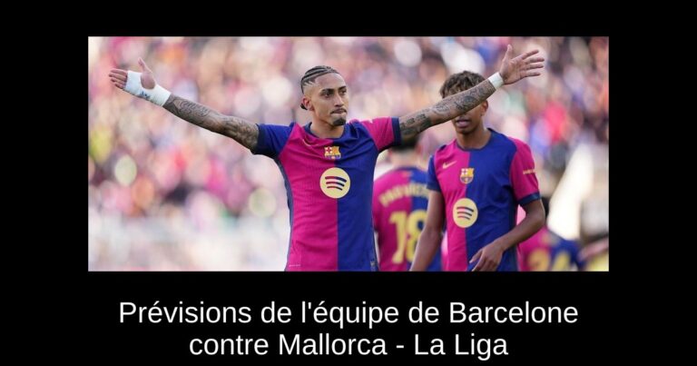 Prévisions de l'équipe de Barcelone contre Mallorca - La Liga