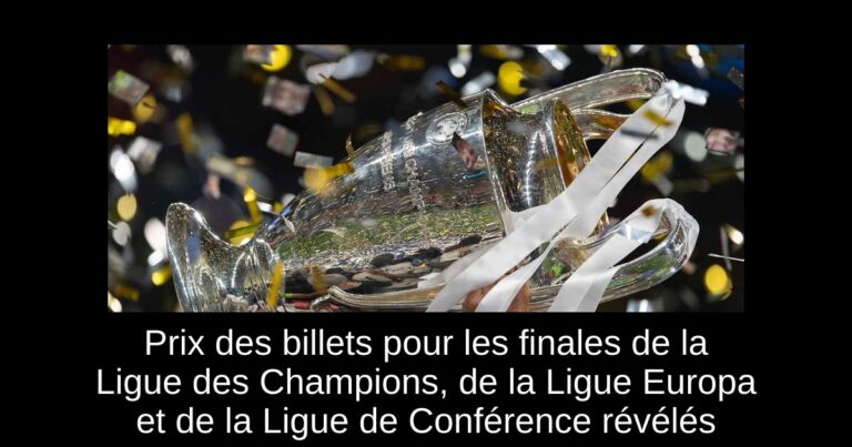 Prix des billets pour les finales de la Ligue des Champions, de la Ligue Europa et de la Ligue de Conférence révélés