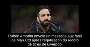 Ruben Amorim envoie un message aux fans de Man Utd après l&rsquo;égalisation du record de titres de Liverpool