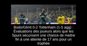 Bodo/Glimt 0-2 Tottenham (1-5 agg) : Évaluations des joueurs alors que les Spurs sécurisent une chance de mettre fin à une attente de 17 ans pour un trophée