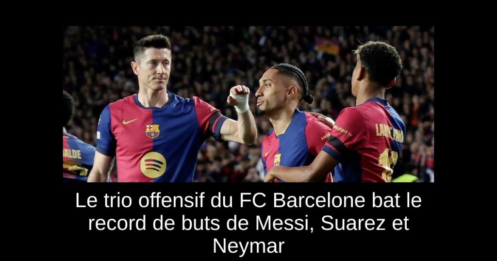 Le trio offensif du FC Barcelone bat le record de buts de Messi, Suarez et Neymar