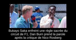 Bukayo Saka enfreint une règle sacrée du circuit de F1, Dan Burn prend la parole après la critique de Nico Rosberg