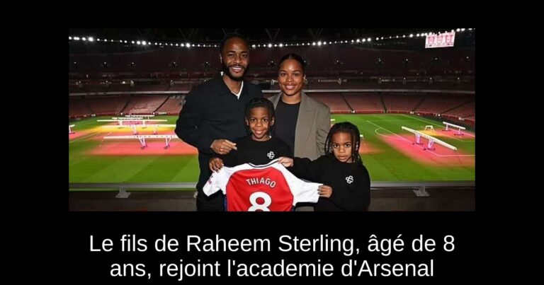 Le fils de Raheem Sterling, âgé de 8 ans, rejoint l'academie d'Arsenal