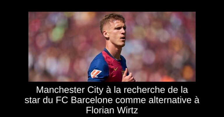 Manchester City à la recherche de la star du FC Barcelone comme alternative à Florian Wirtz