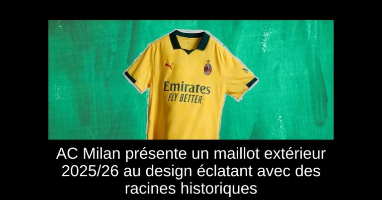 AC Milan présente un maillot extérieur 2025/26 au design éclatant avec des racines historiques