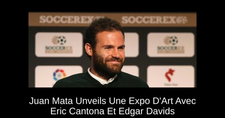 Juan Mata Unveils Une Expo D'Art Avec Eric Cantona Et Edgar Davids