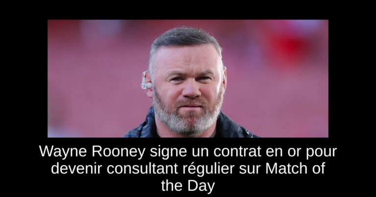 Wayne Rooney signe un contrat en or pour devenir consultant régulier sur Match of the Day