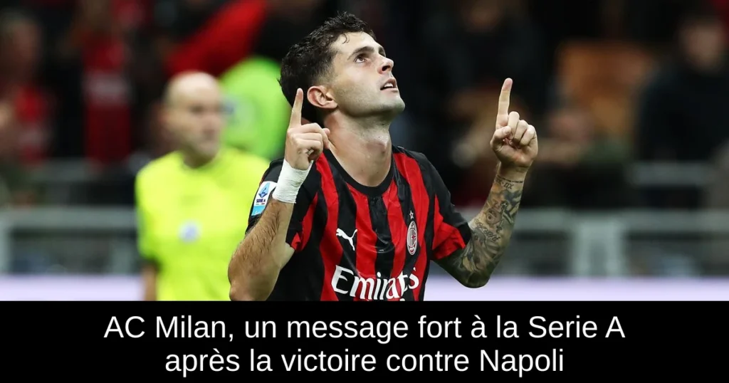 AC Milan, un message fort à la Serie A après la victoire contre Napoli