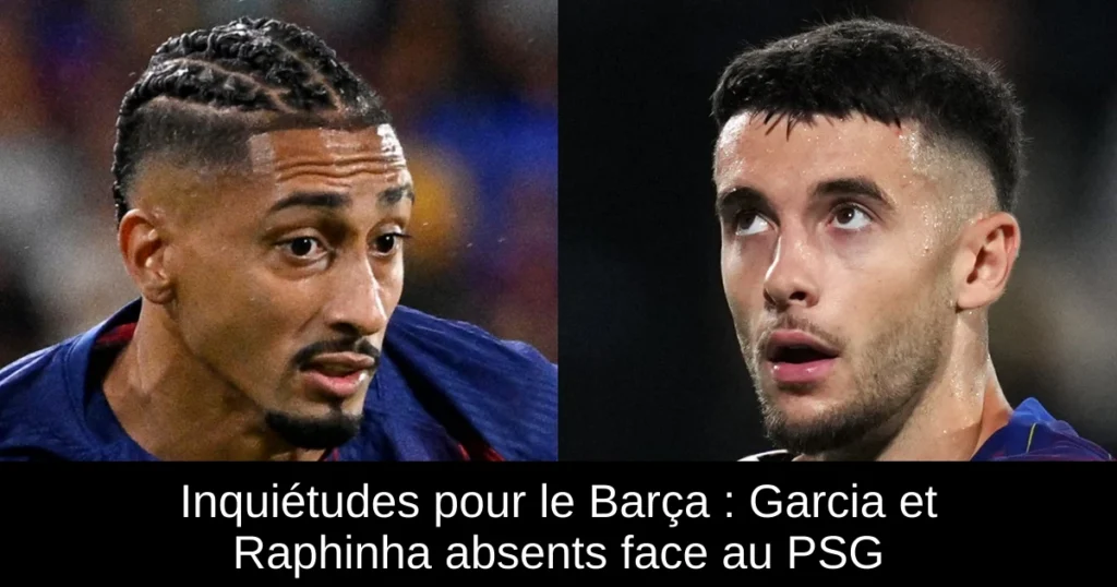 Inquiétudes pour le Barça : Garcia et Raphinha absents face au PSG