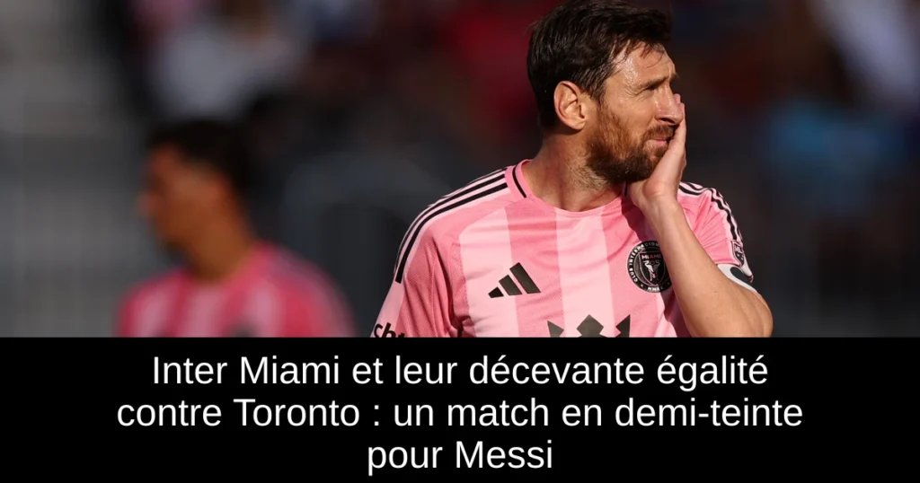 Inter Miami et leur décevante égalité contre Toronto : un match en demi-teinte pour Messi