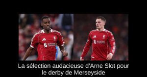 La sélection audacieuse d&rsquo;Arne Slot pour le derby de Merseyside