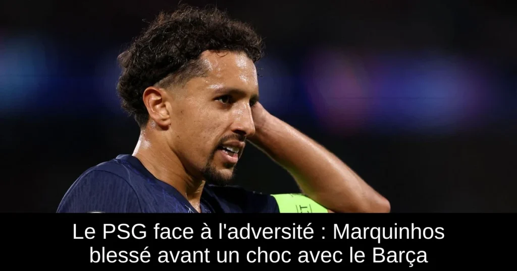 Le PSG face à l'adversité : Marquinhos blessé avant un choc avec le Barça