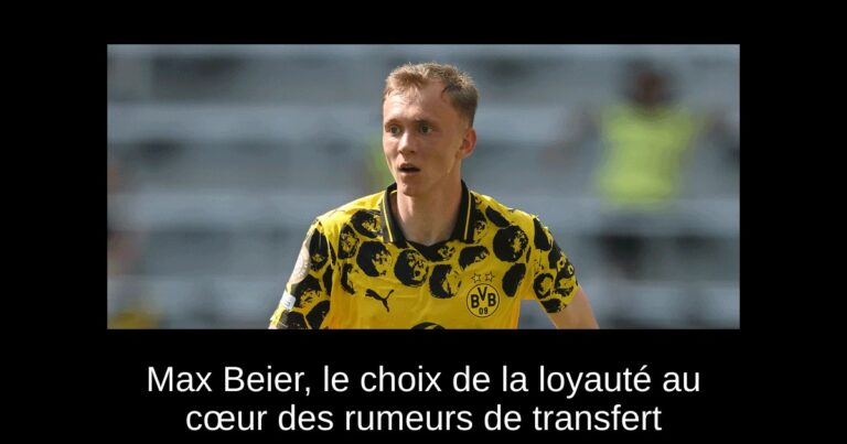 Max Beier, le choix de la loyauté au cœur des rumeurs de transfert