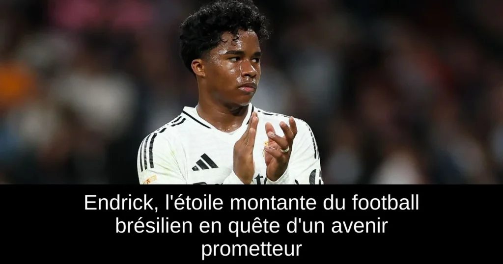 Endrick, l'étoile montante du football brésilien en quête d'un avenir prometteur