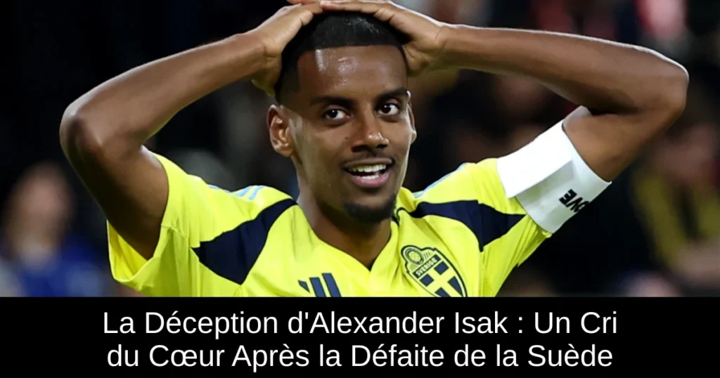 La Déception d'Alexander Isak : Un Cri du Cœur Après la Défaite de la Suède