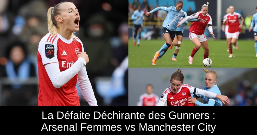 La Défaite Déchirante des Gunners : Arsenal Femmes vs Manchester City