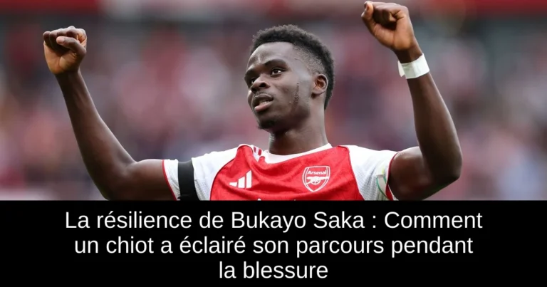 La résilience de Bukayo Saka : Comment un chiot a éclairé son parcours pendant la blessure
