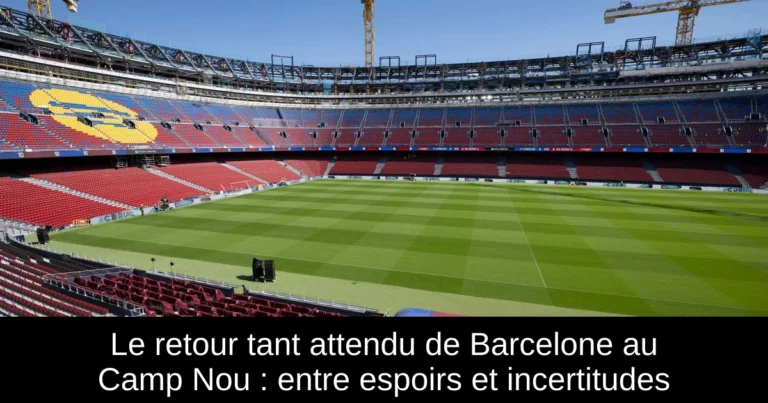 Le retour tant attendu de Barcelone au Camp Nou : entre espoirs et incertitudes
