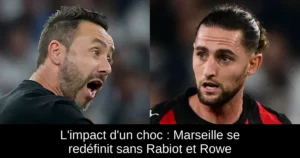 L'impact d'un choc : Marseille se redéfinit sans Rabiot et Rowe