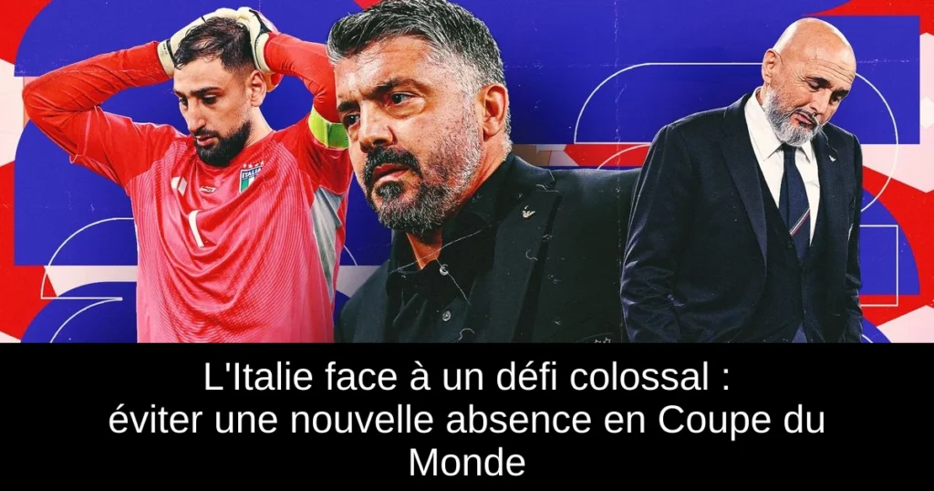 L'Italie face à un défi colossal : éviter une nouvelle absence en Coupe du Monde