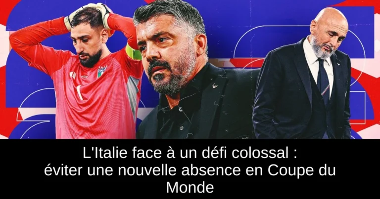 L'Italie face à un défi colossal : éviter une nouvelle absence en Coupe du Monde