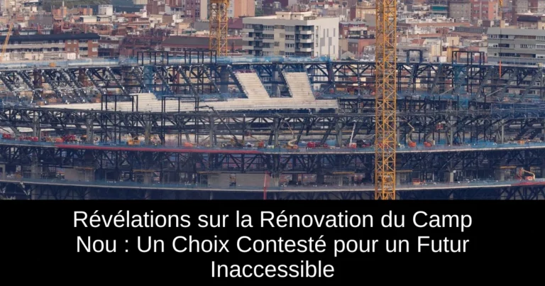 Révélations sur la Rénovation du Camp Nou : Un Choix Contesté pour un Futur Inaccessible