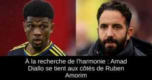 À la recherche de l'harmonie : Amad Diallo se tient aux côtés de Ruben Amorim