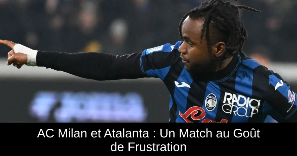 AC Milan et Atalanta : Un Match au Goût de Frustration