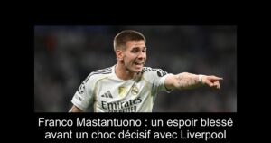 Franco Mastantuono : un espoir blessé avant un choc décisif avec Liverpool