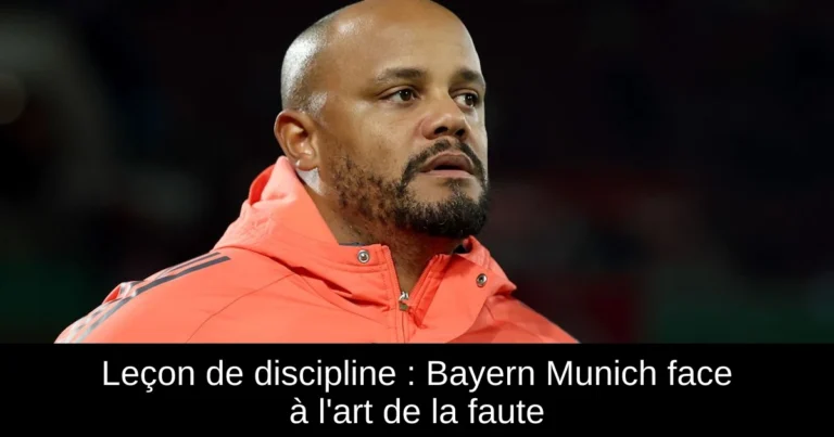 Leçon de discipline : Bayern Munich face à l'art de la faute