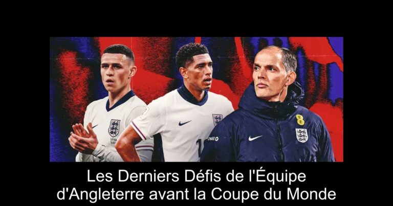 Les Derniers Défis de l'Équipe d'Angleterre avant la Coupe du Monde