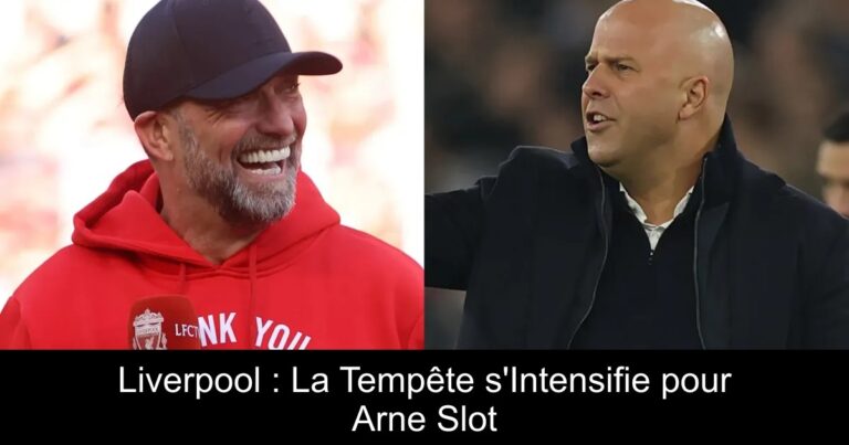 Liverpool : La Tempête s'Intensifie pour Arne Slot