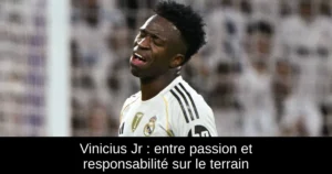 Vinicius Jr : entre passion et responsabilité sur le terrain